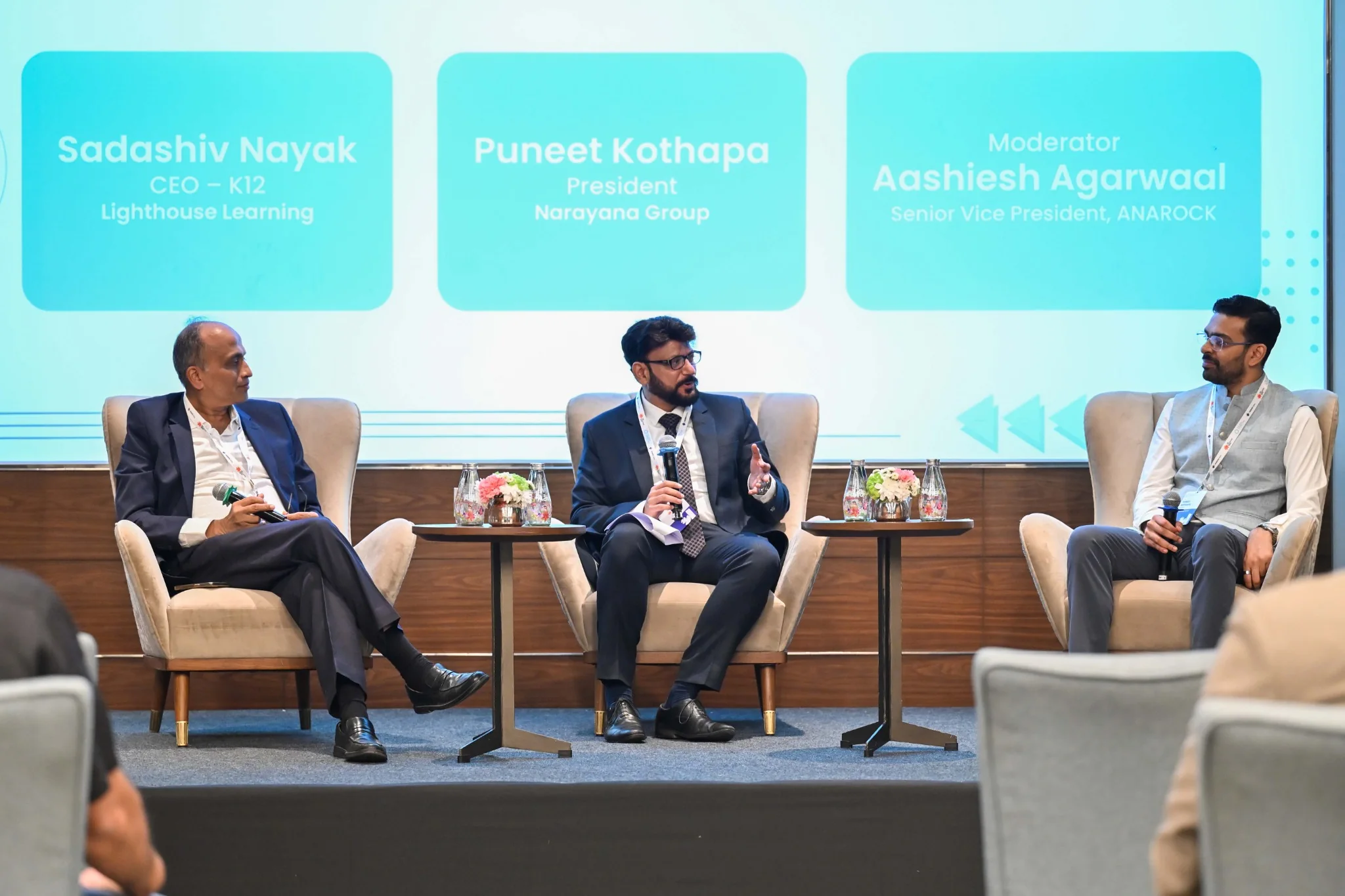 EduInfra Connect leadership discussion on stage